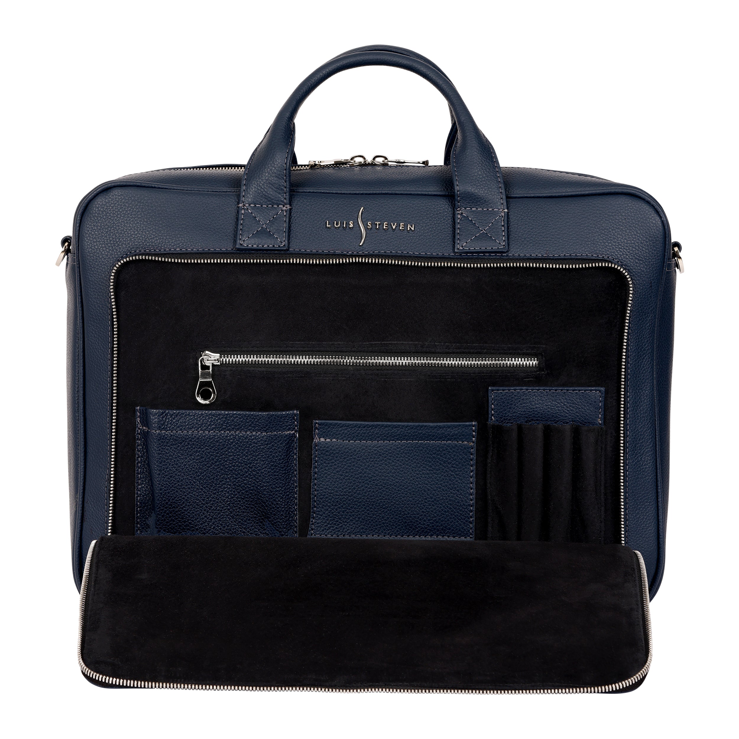 Men's Briefcase - Blue Pebble