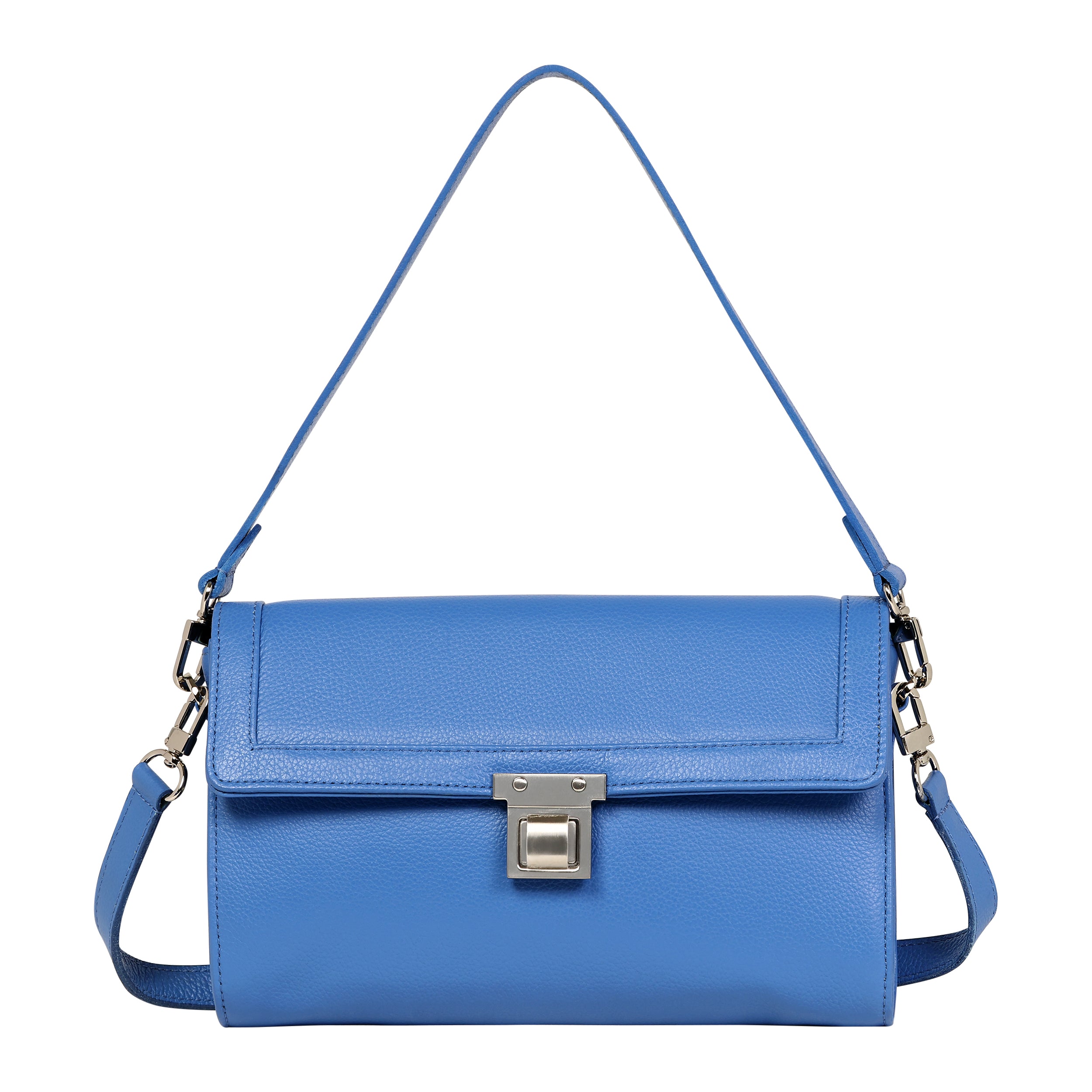 Kelly Shoulder Bag - Blue Pebble