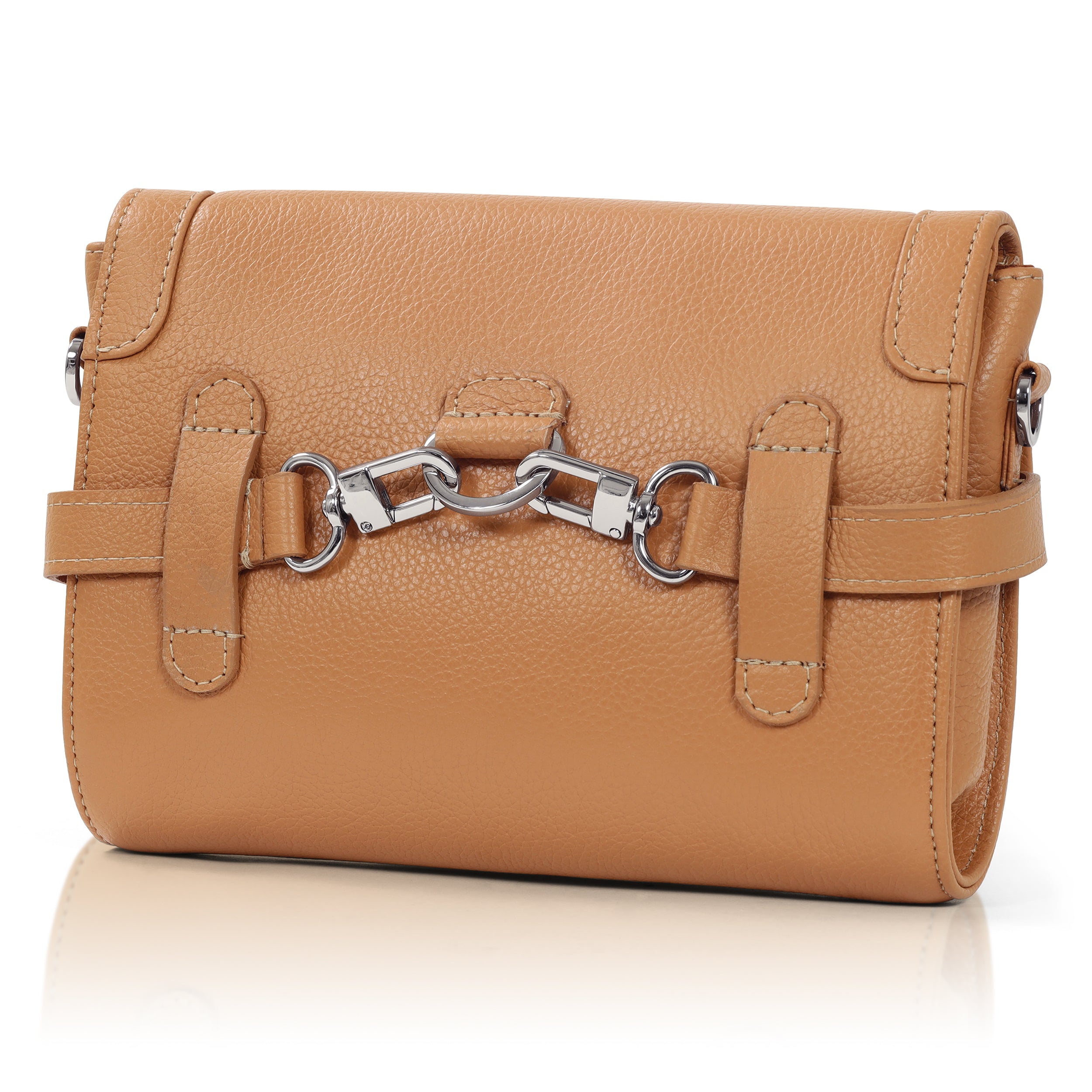 Charley Crossbody - Tan Pebble
