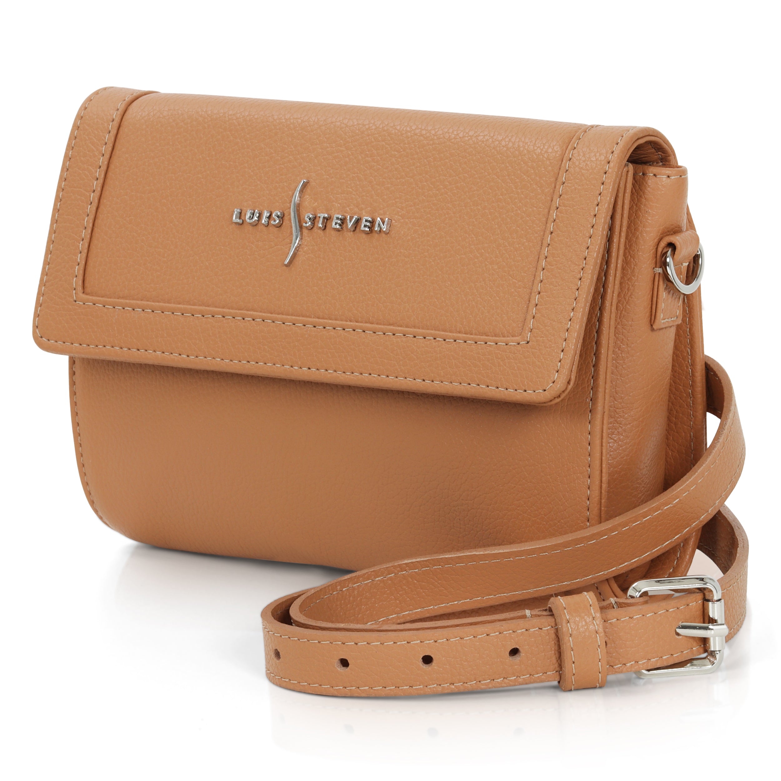 Charley Crossbody - Tan Pebble