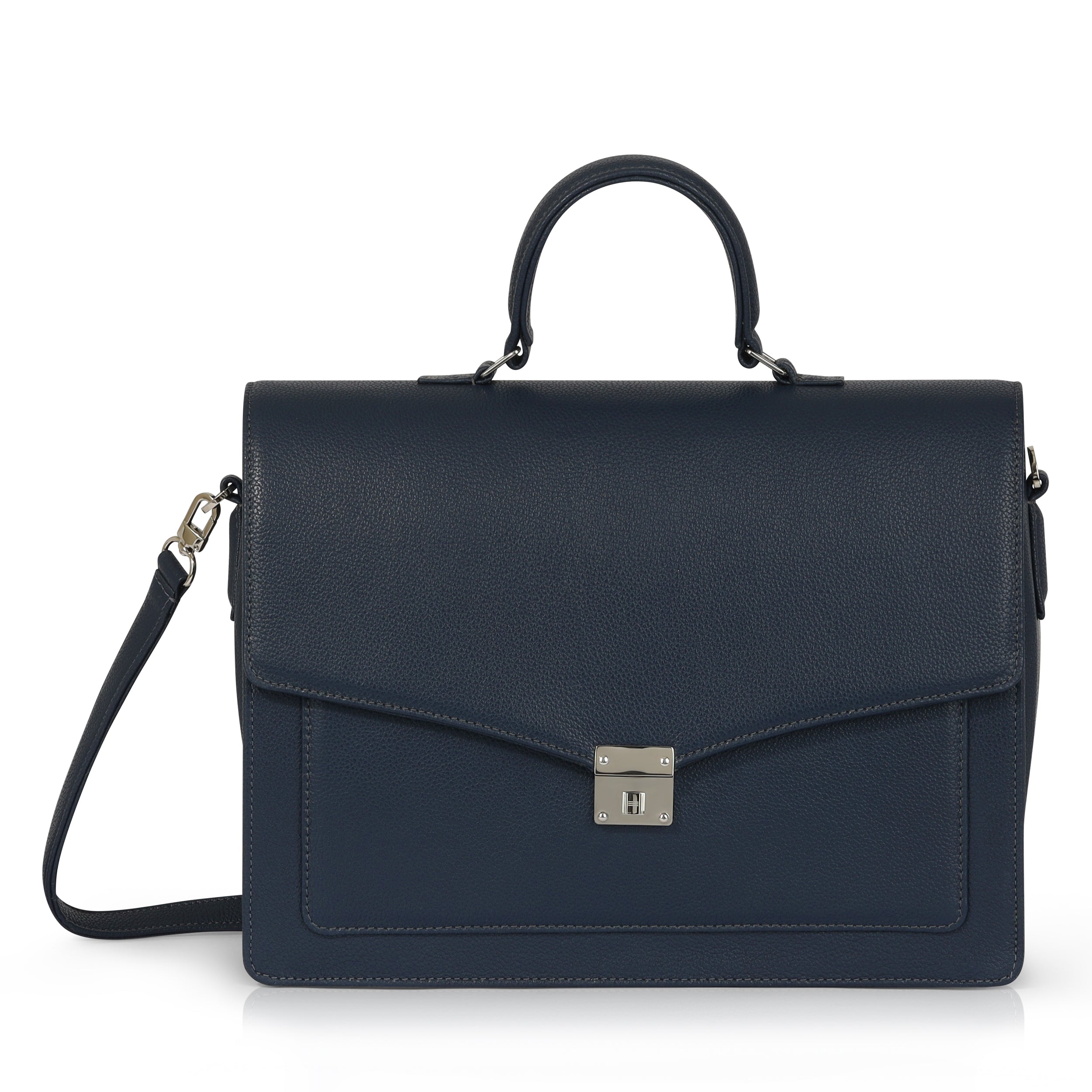 Women's Briefcase - Midnite Blue Pebble