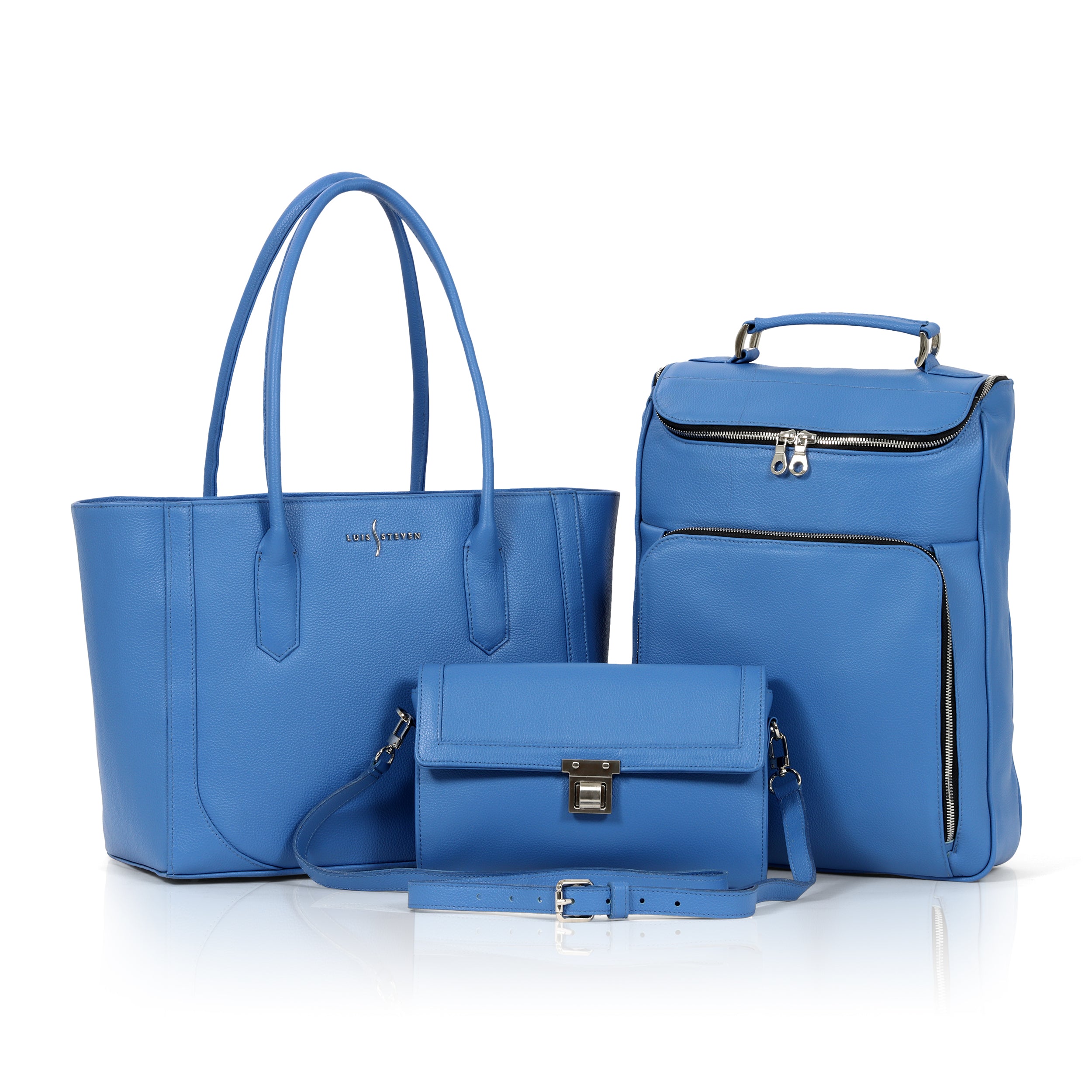 Medium Laptop Pack - Light Blue Pebble