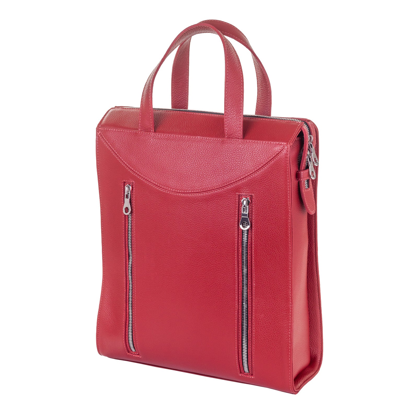 Tote Style Backpack - Red Pebble