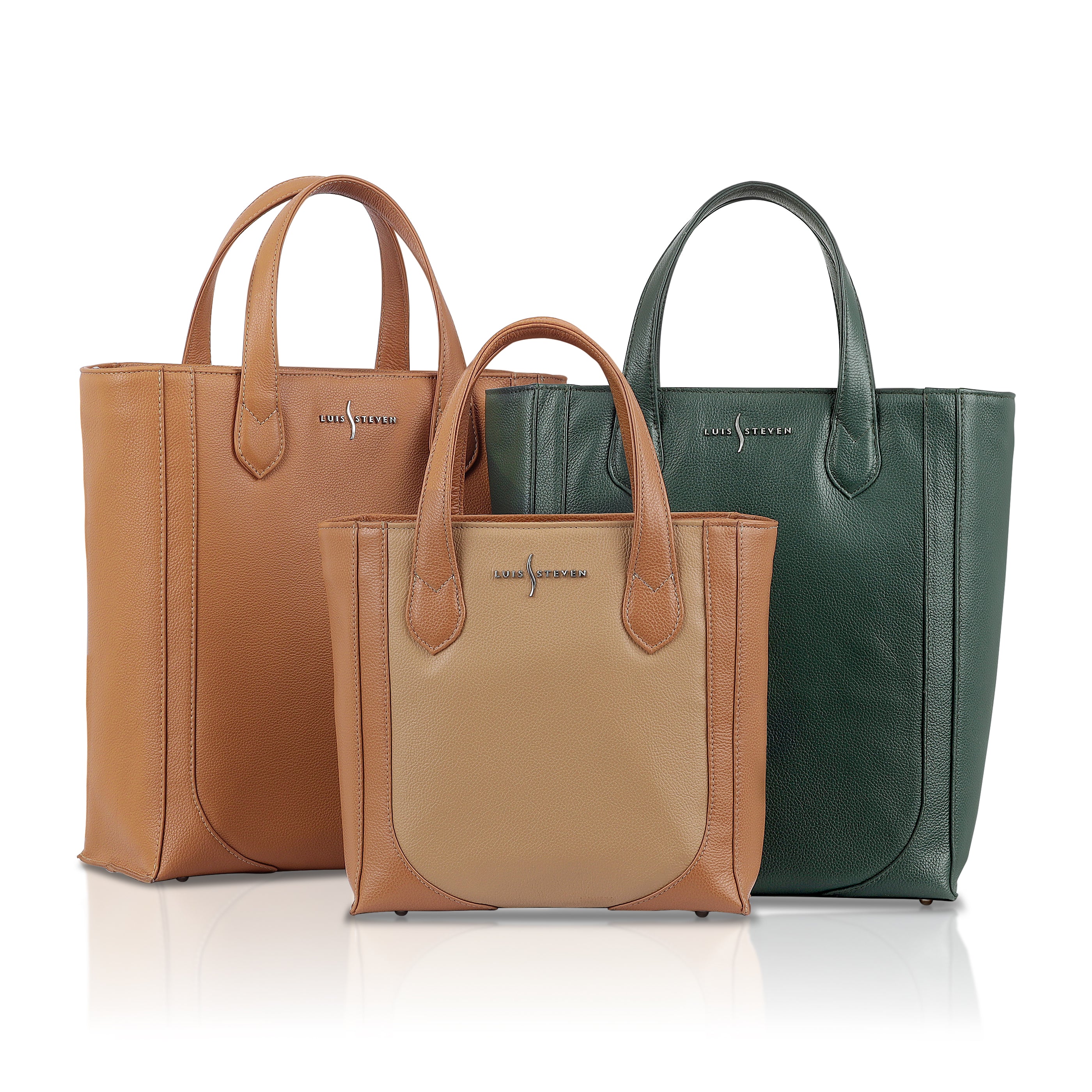 Tall Bucket Tote - Green Pebble