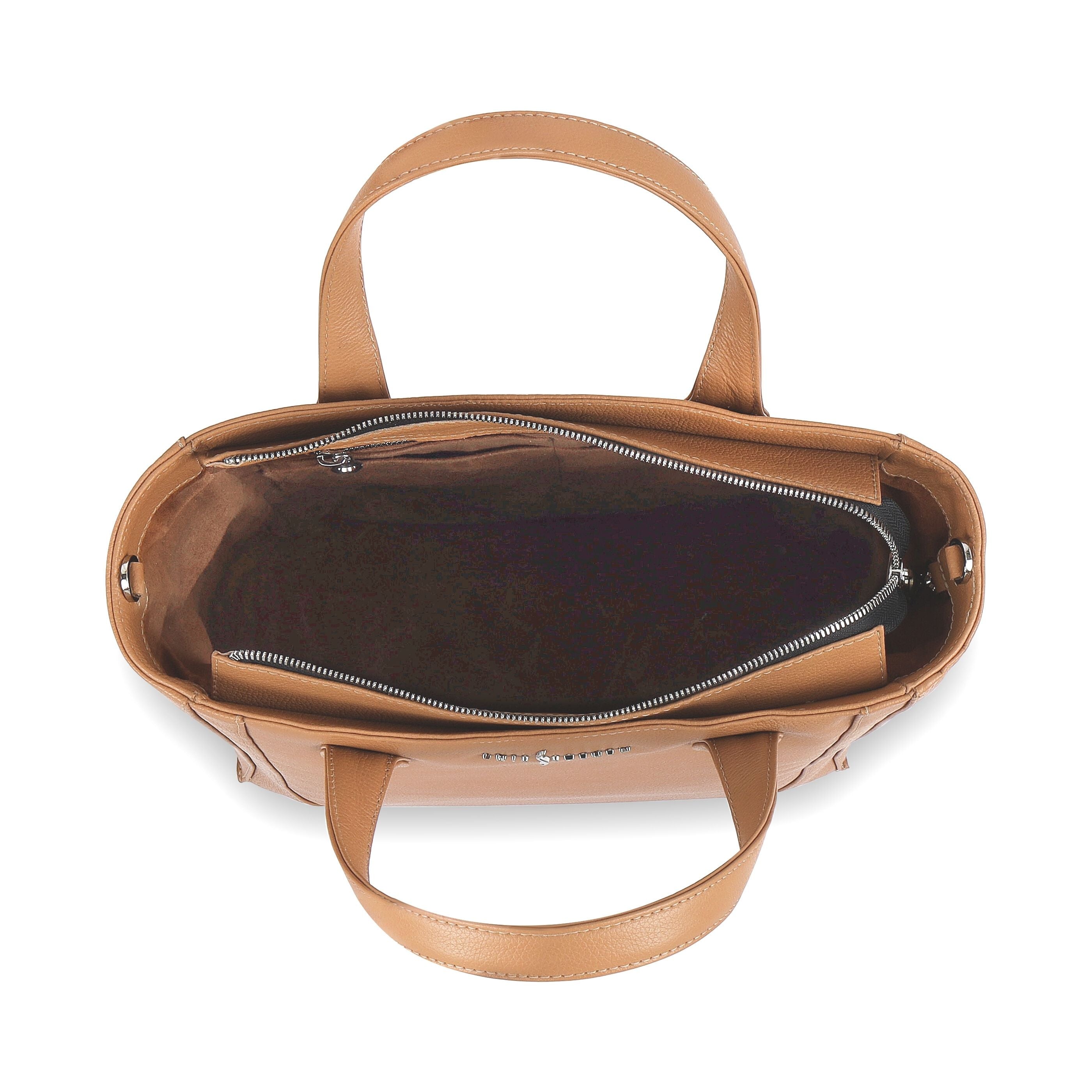 Tall Bucket Tote - Tan Pebble