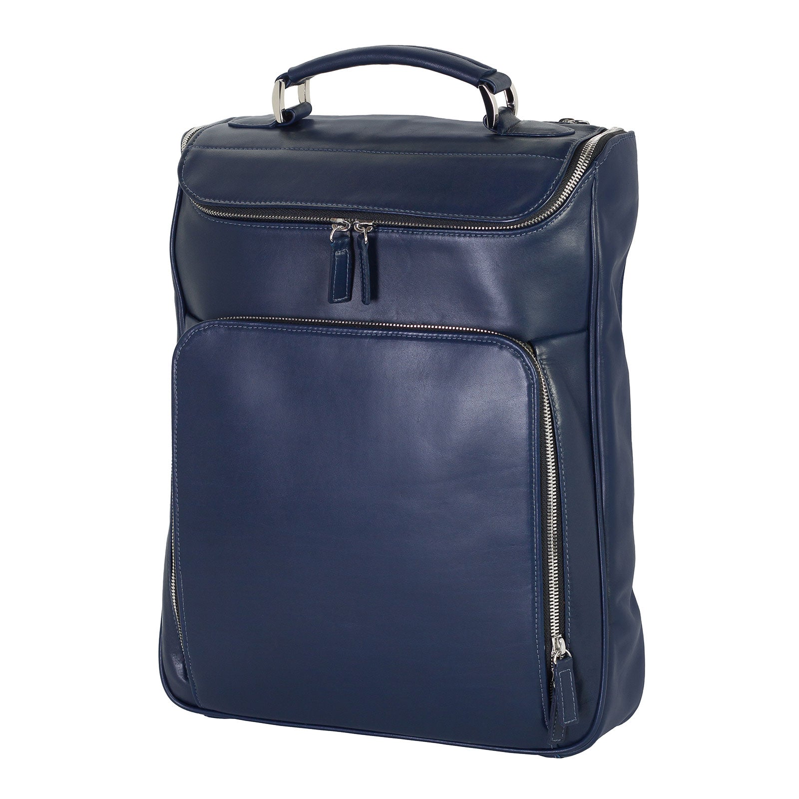 Medium Laptop Backpack 15"/16" screen - Blue Calf Skin