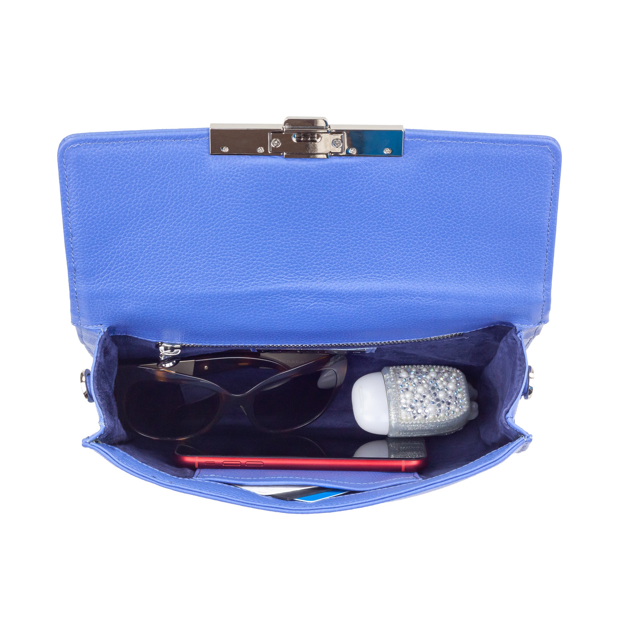 Kelly Shoulder Bag - Blue Pebble