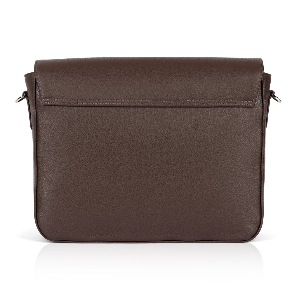 Slim Messenger - Brown Pebble