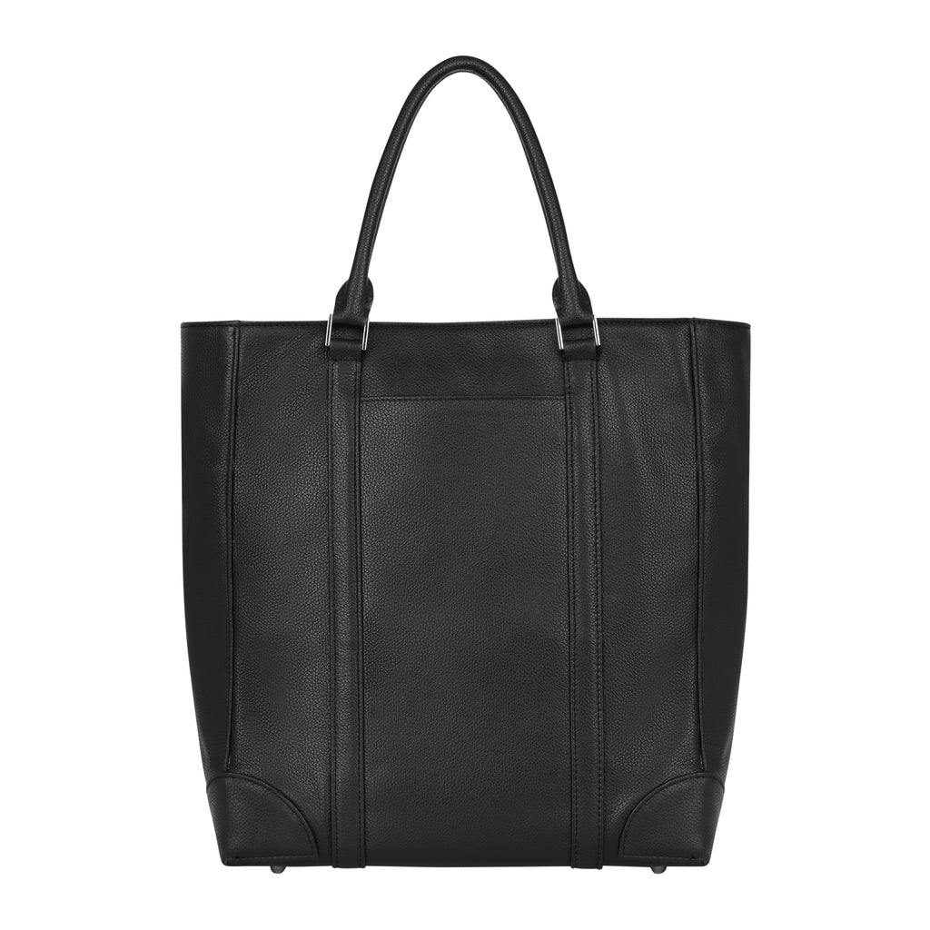 Tall Laptop Tote - Black Pebble