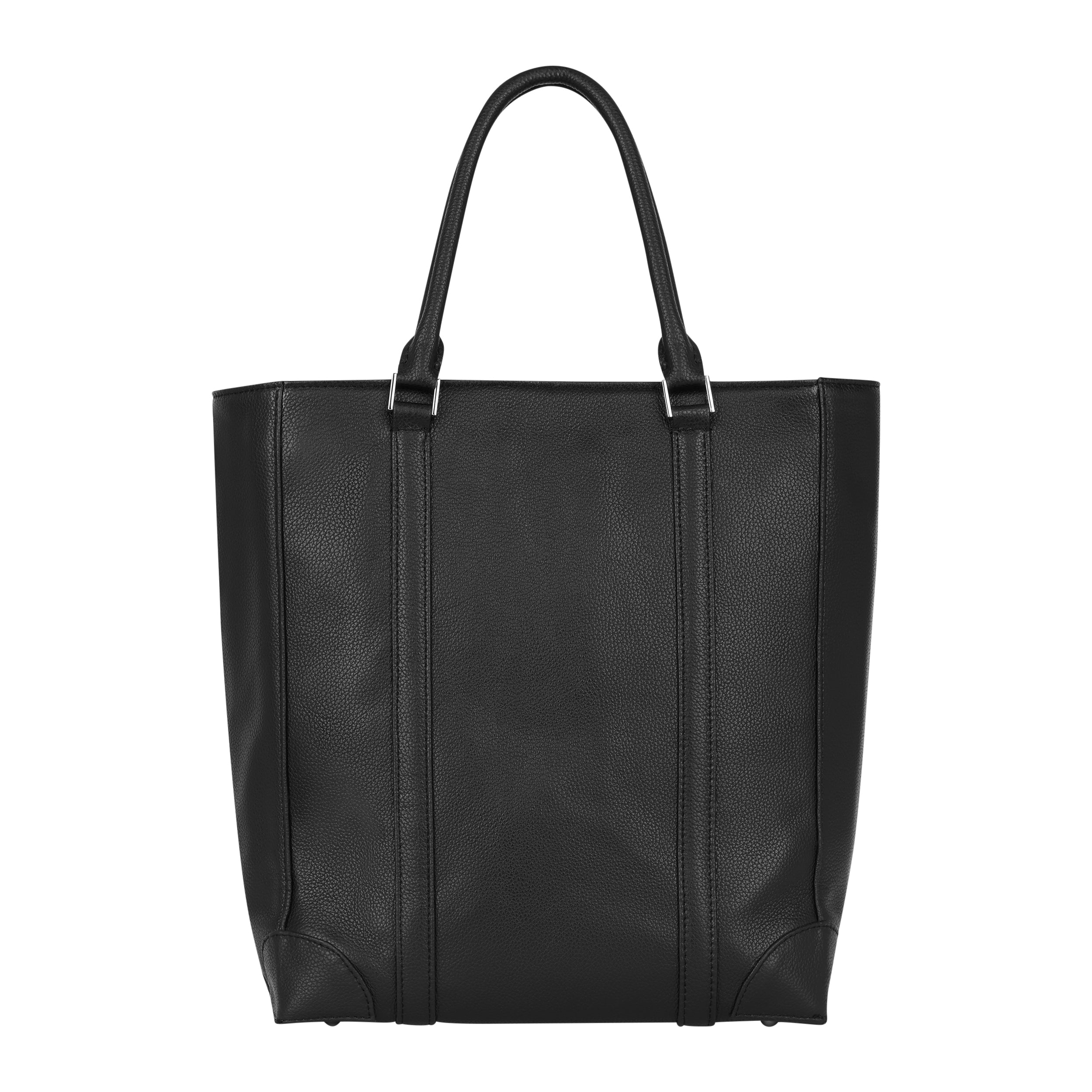 Tall Laptop Tote - Black Pebble
