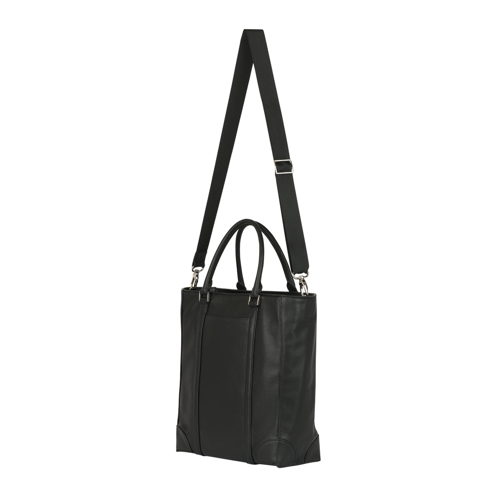 Tall Laptop Tote - Black Pebble