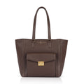 Classic Tote - Brown Pebble with Front Pocket
