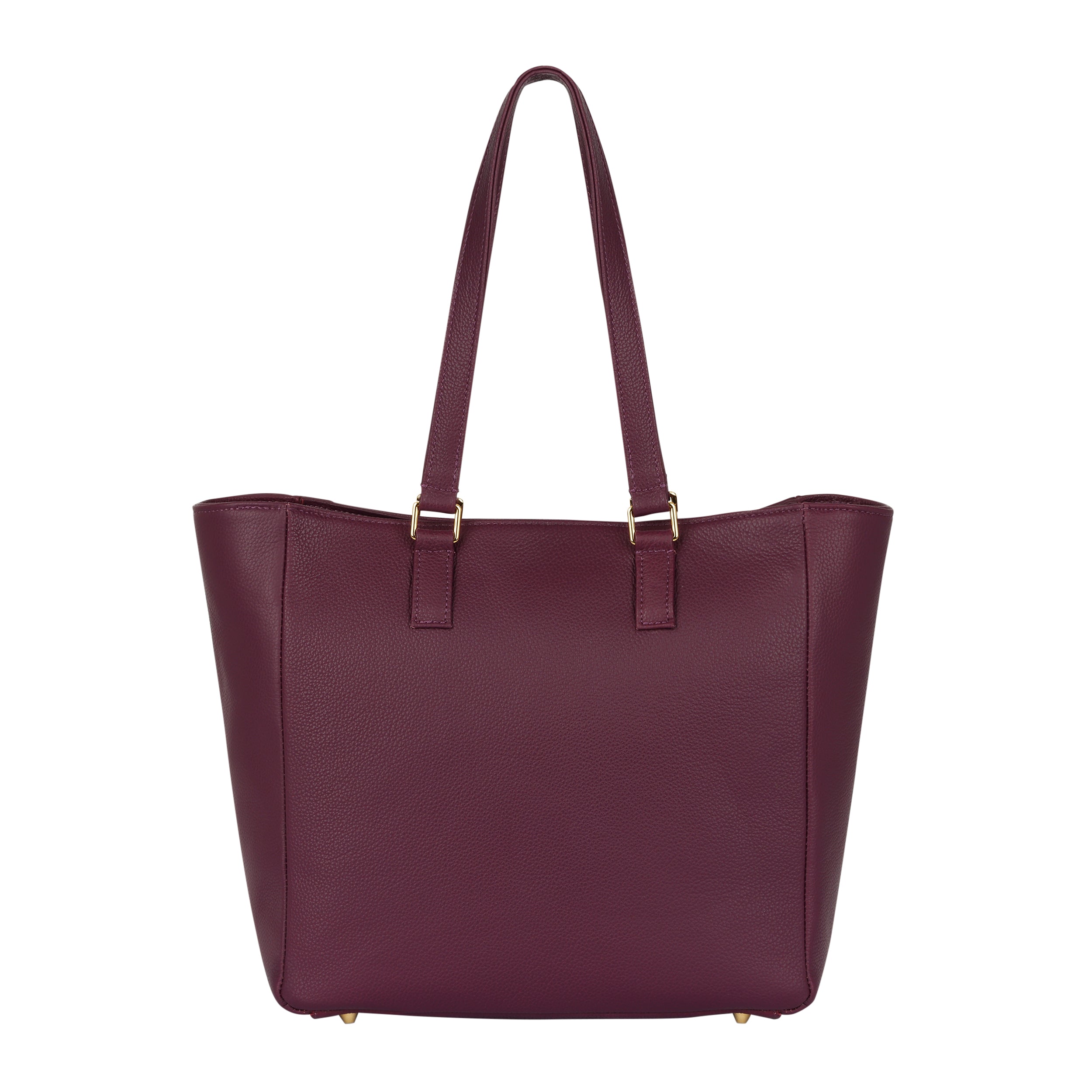 Classic Tote - Burgundy Pebble with Front Pocket