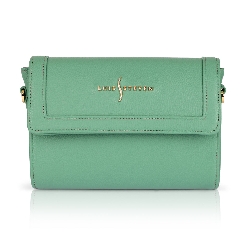 Charley Crossbody - Sage Green Pebble