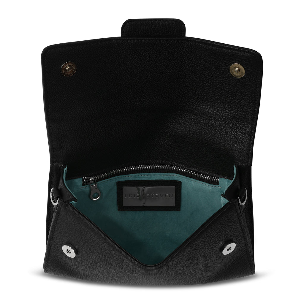 Kelly Shoulder Bag -  Black Pebble