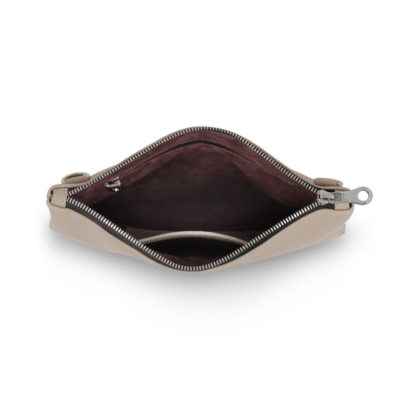 Crossbody Pouch- Cream Pebble
