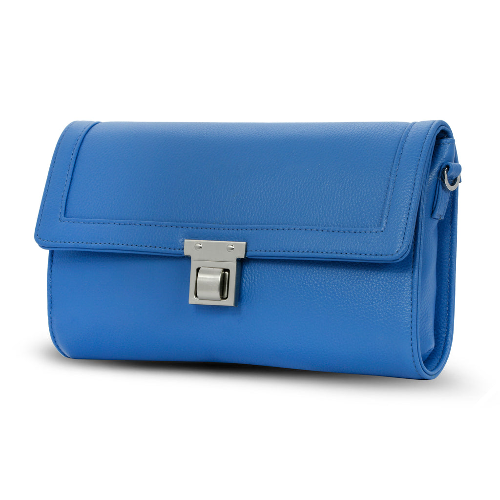 Kelly Shoulder Bag -  Blue Pebble