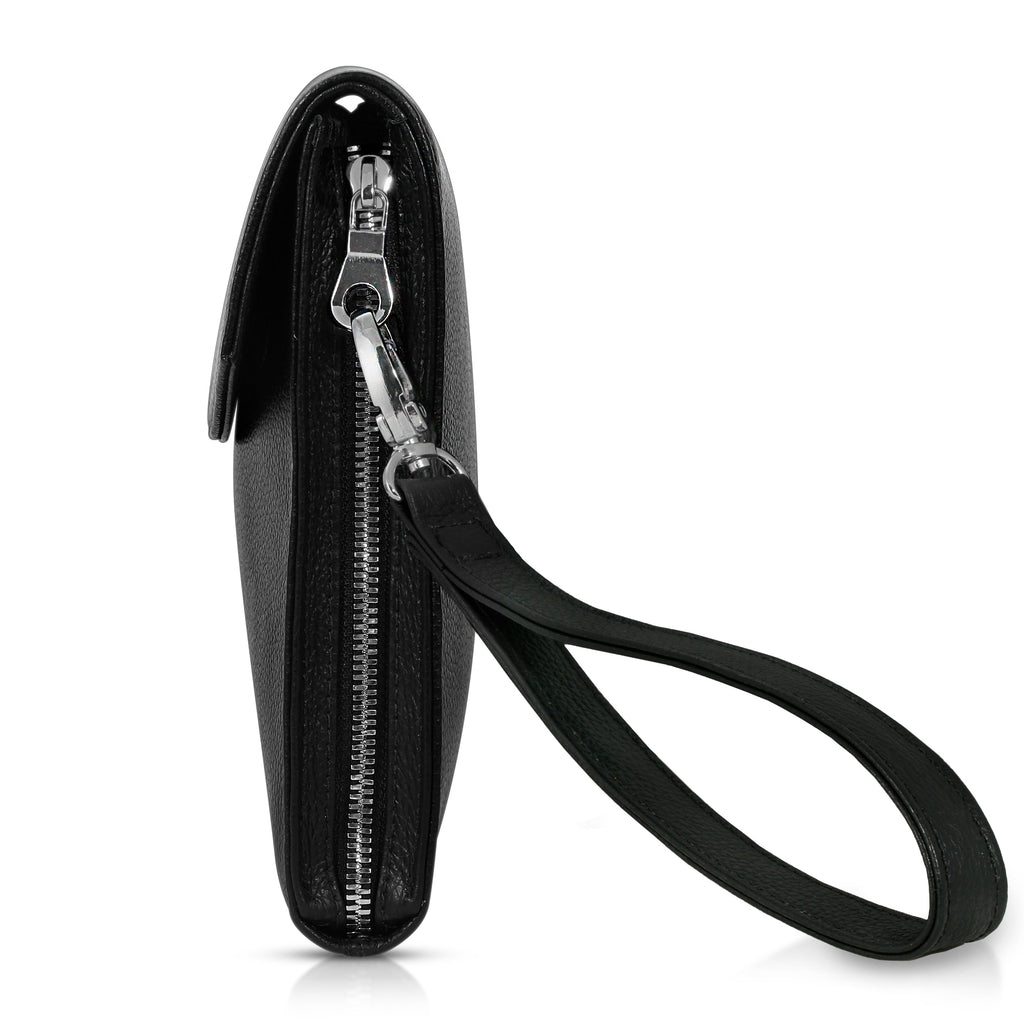 Men's Clutch- Black Pebble