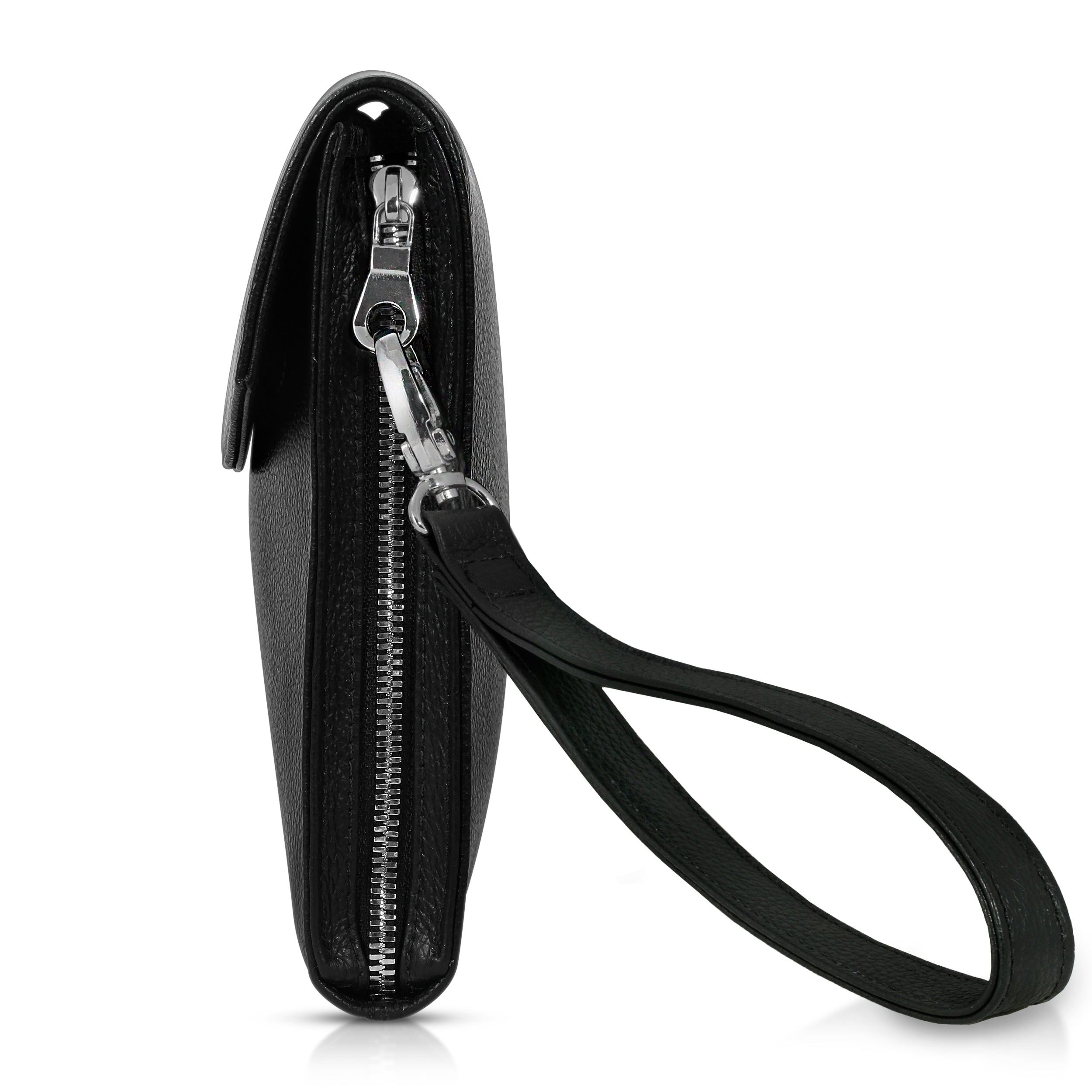 Men's Clutch- Black Pebble