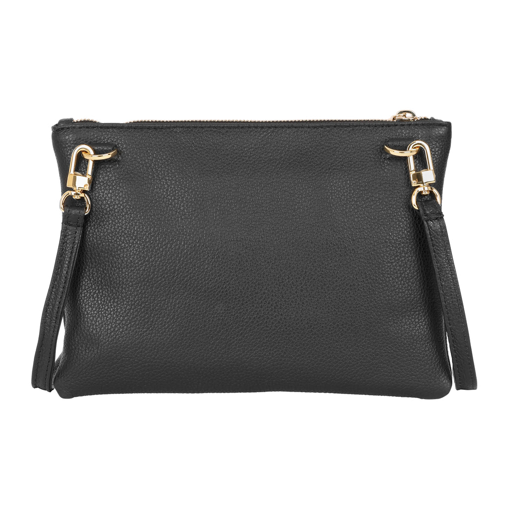 Crossbody Pouch- Black Pebble