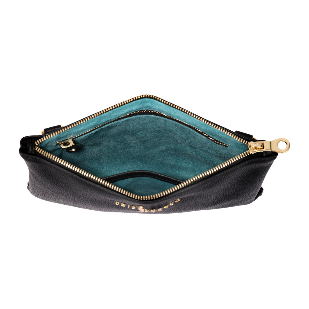 Crossbody Pouch- Black Pebble