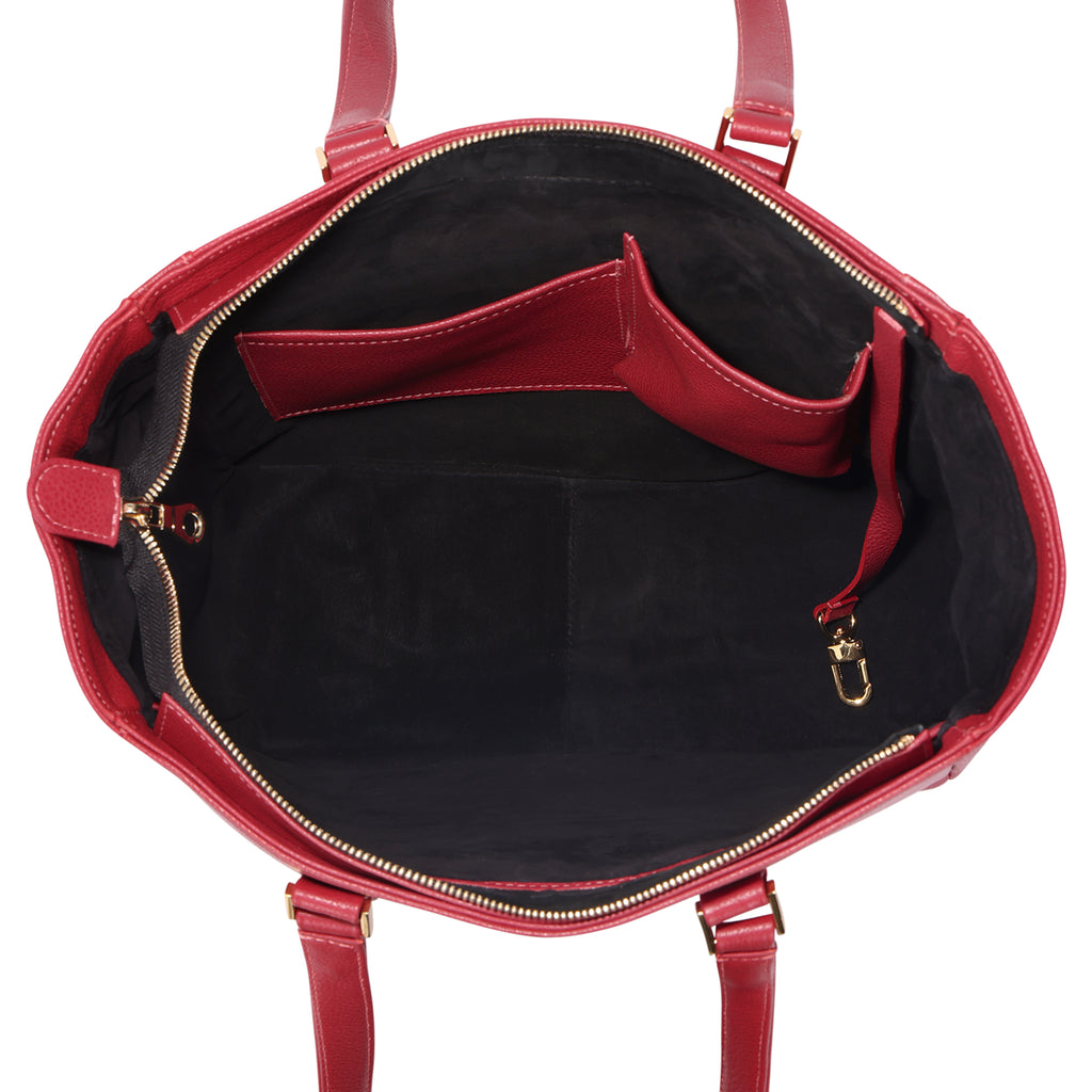 Classic Tote - Red Pebble