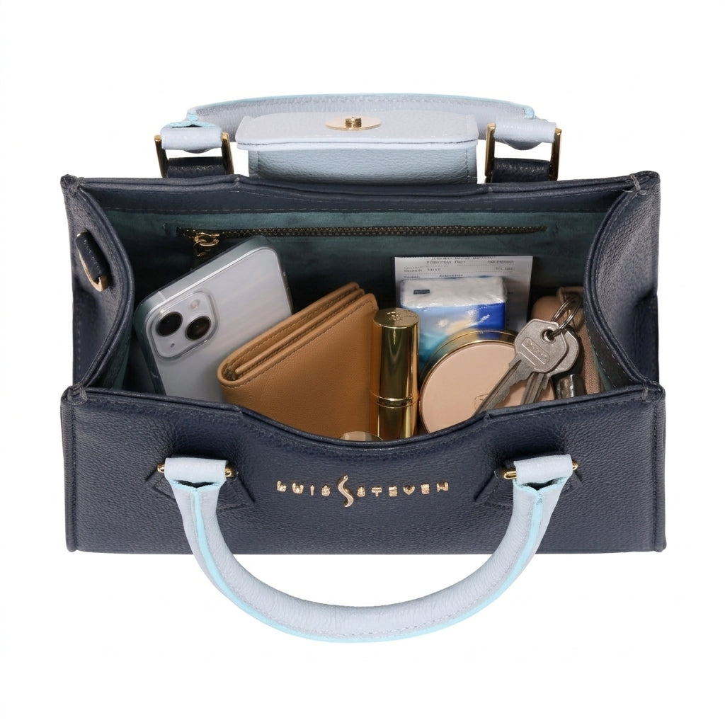 Donna's Mini Tote - Blue Combo