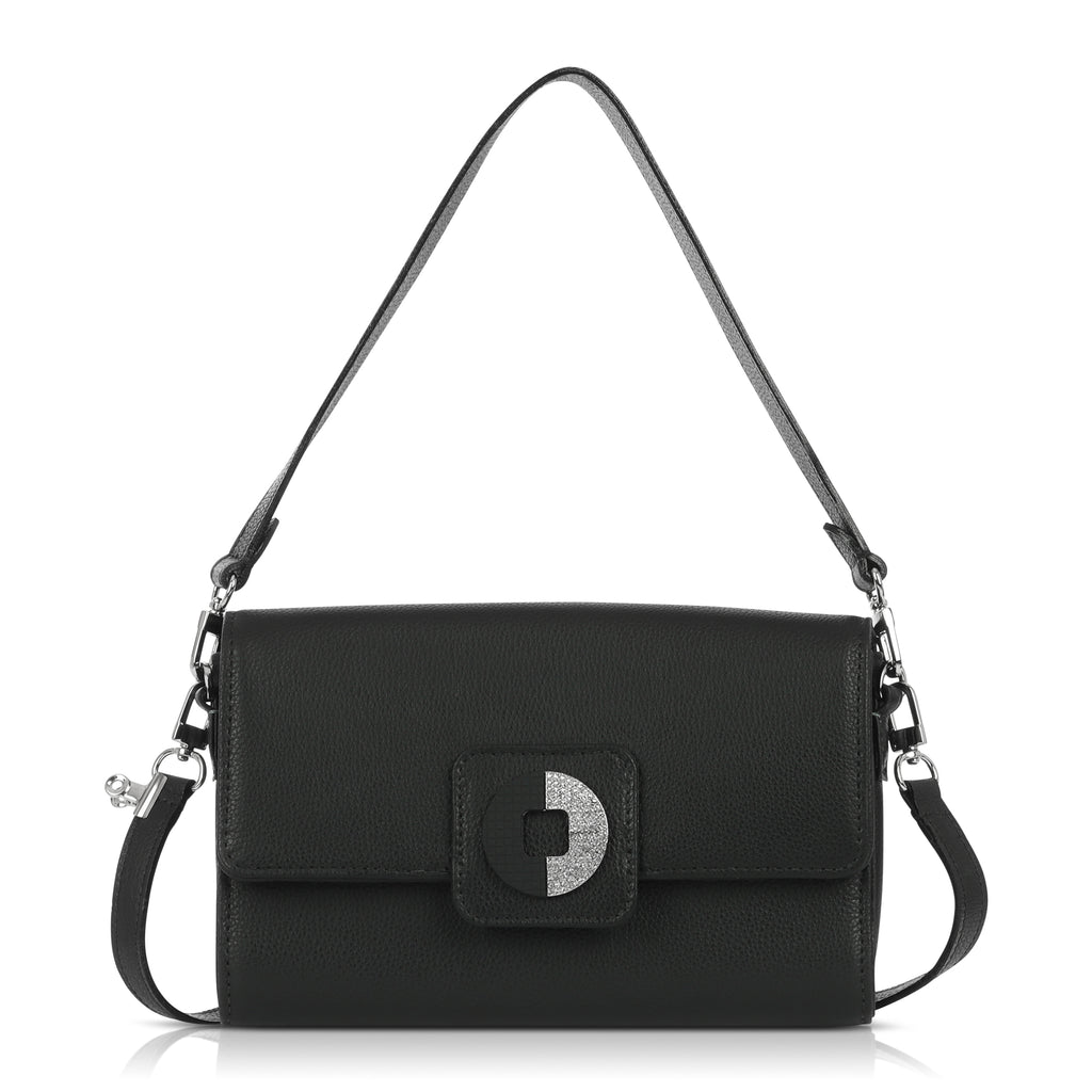 Kelly Shoulder Bag -  Black Pebble