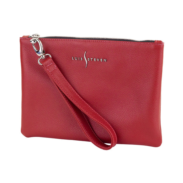 Wristlet Pouch-  Red Pebble