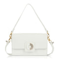 Kelly Shoulder Bag-  White Pebble
