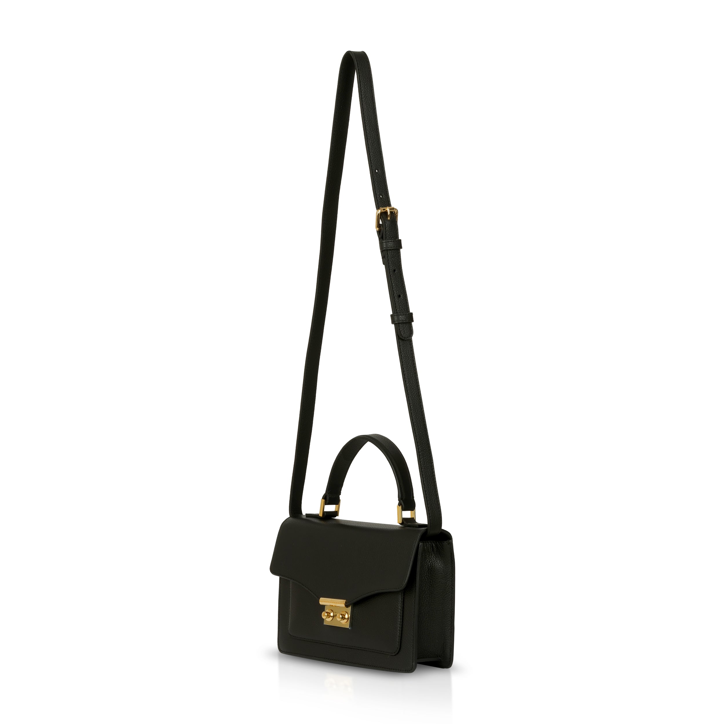 Emma Top Handle - Black Pebble