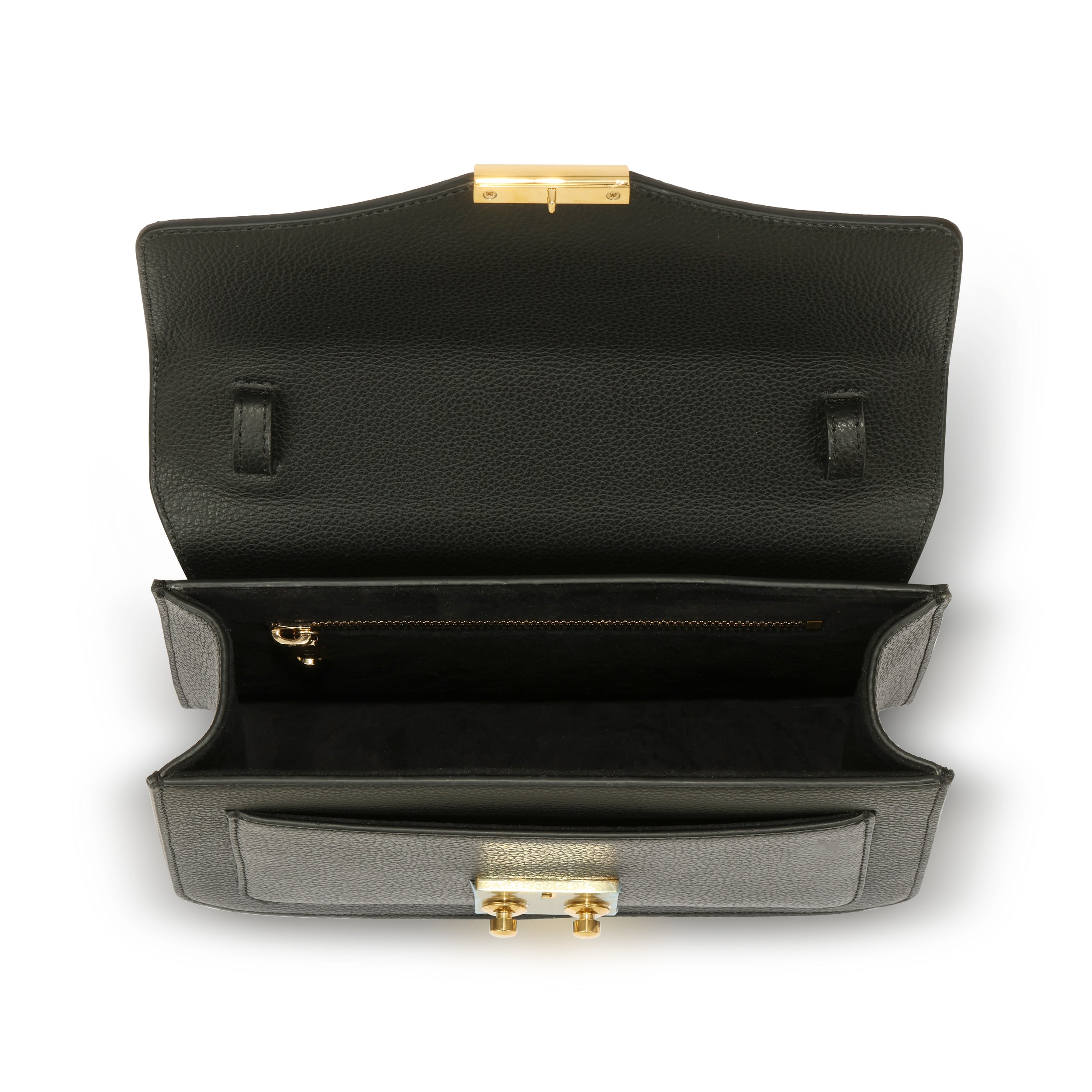 Emma Top Handle - Black Pebble