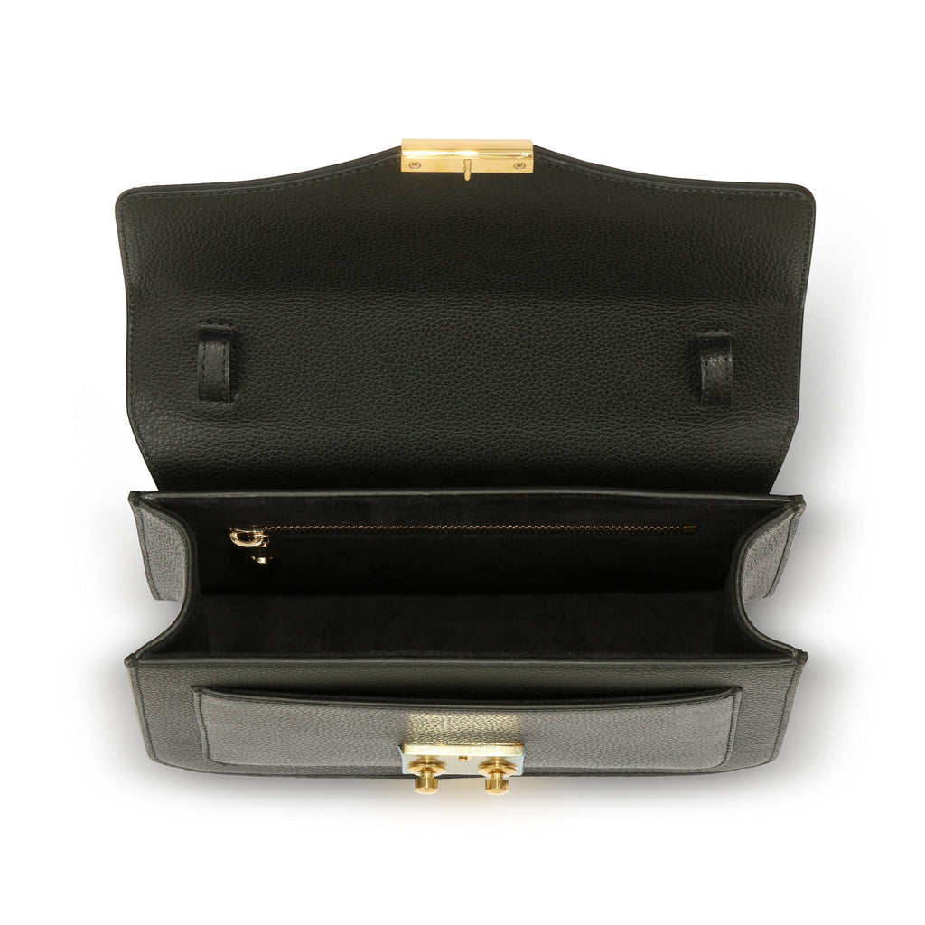 Emma Top Handle - Black Pebble