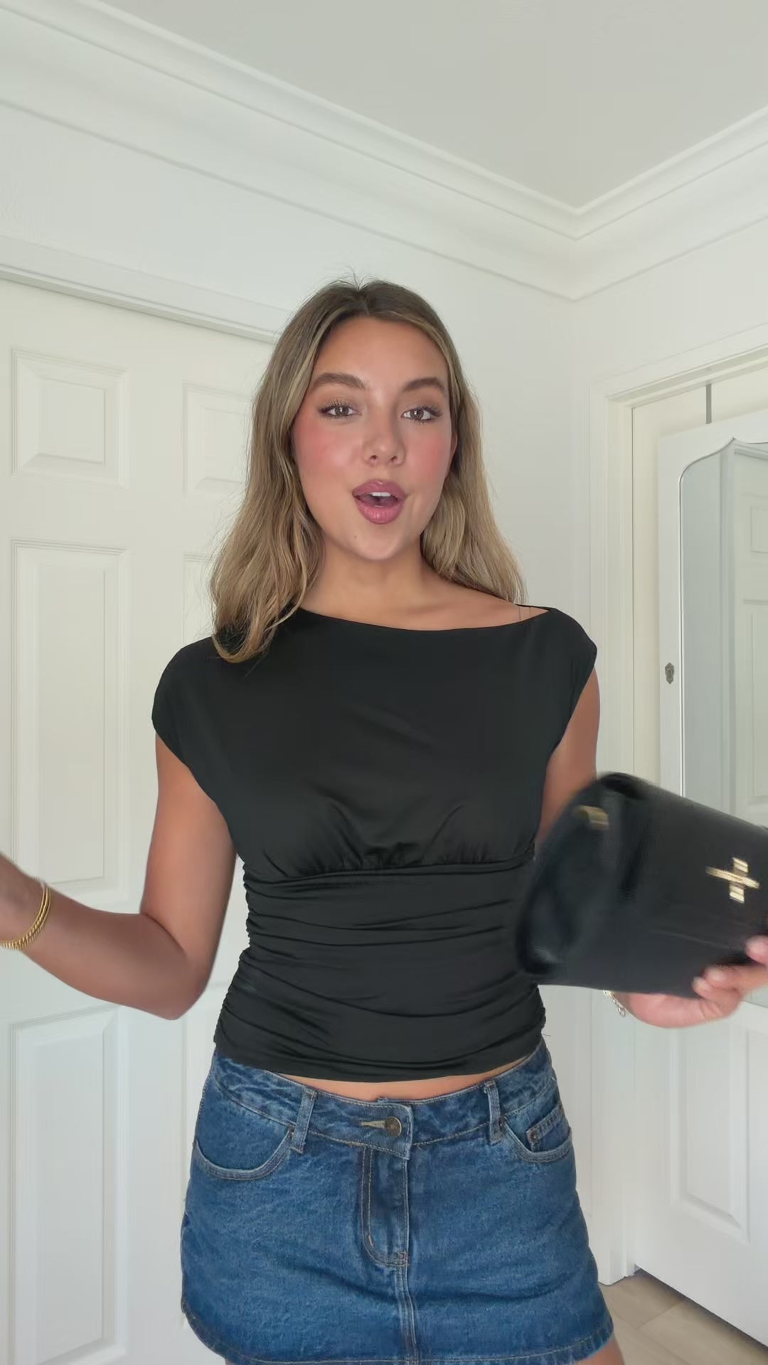 Charley Crossbody - Black Pebble