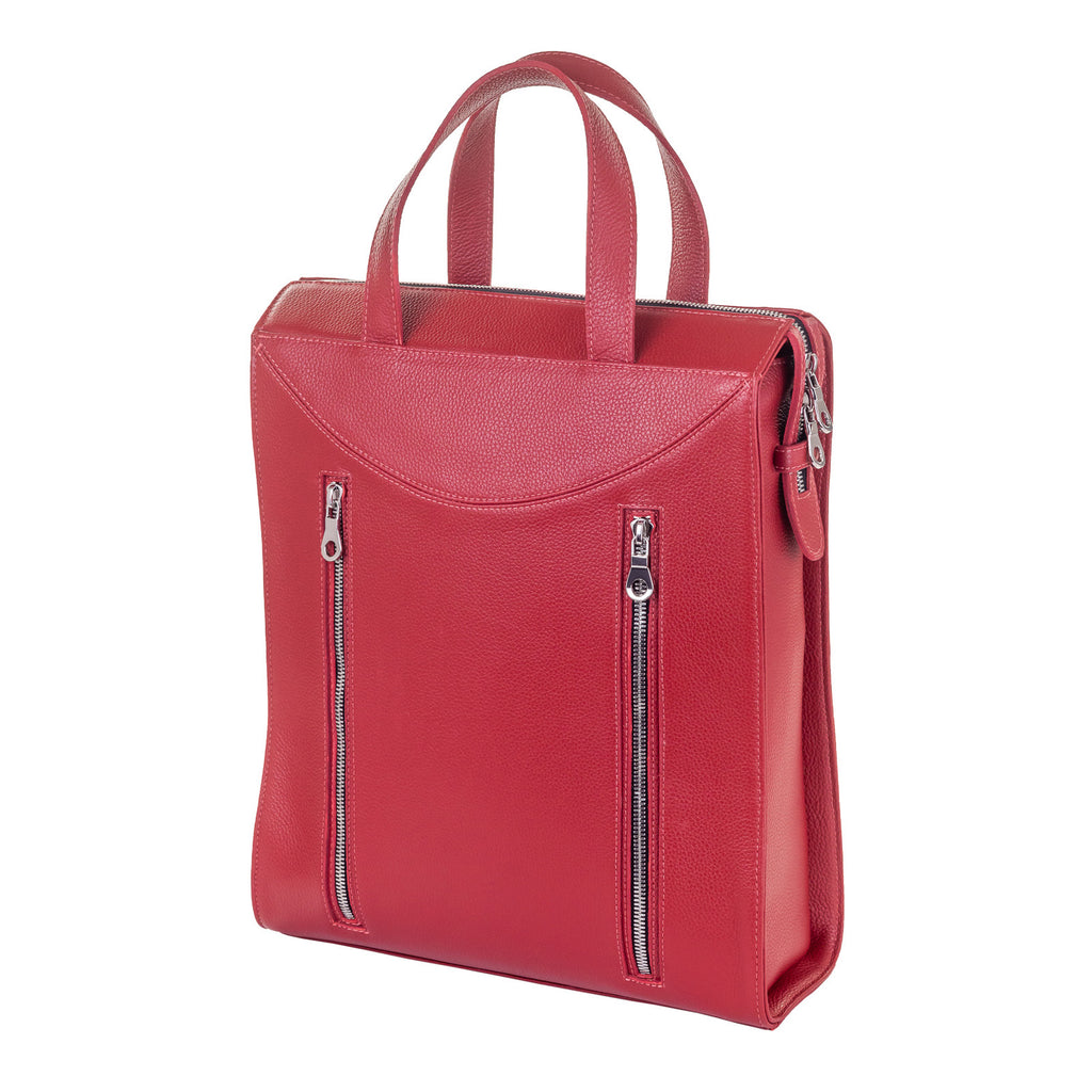 Tote Style Backpack - Red Pebble