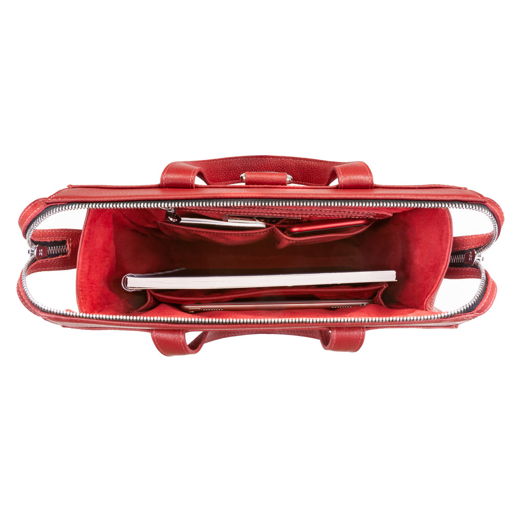 Tote Style Backpack - Red Pebble