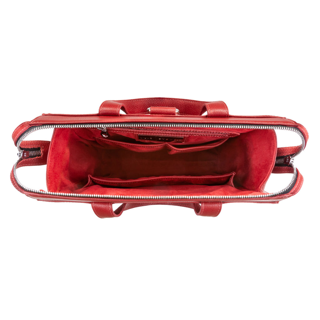 Tote Style Backpack - Red Pebble