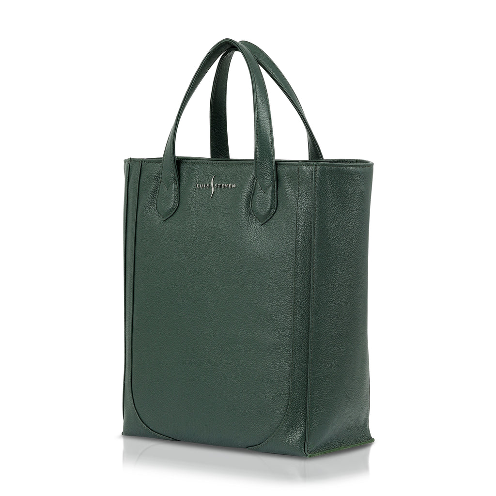 Tall Bucket Tote - Green Pebble