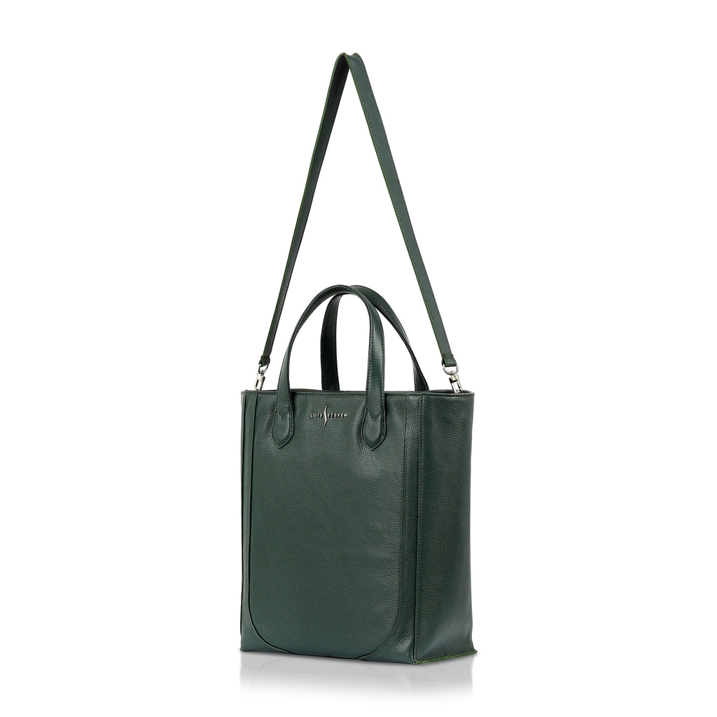 Tall Bucket Tote - Green Pebble
