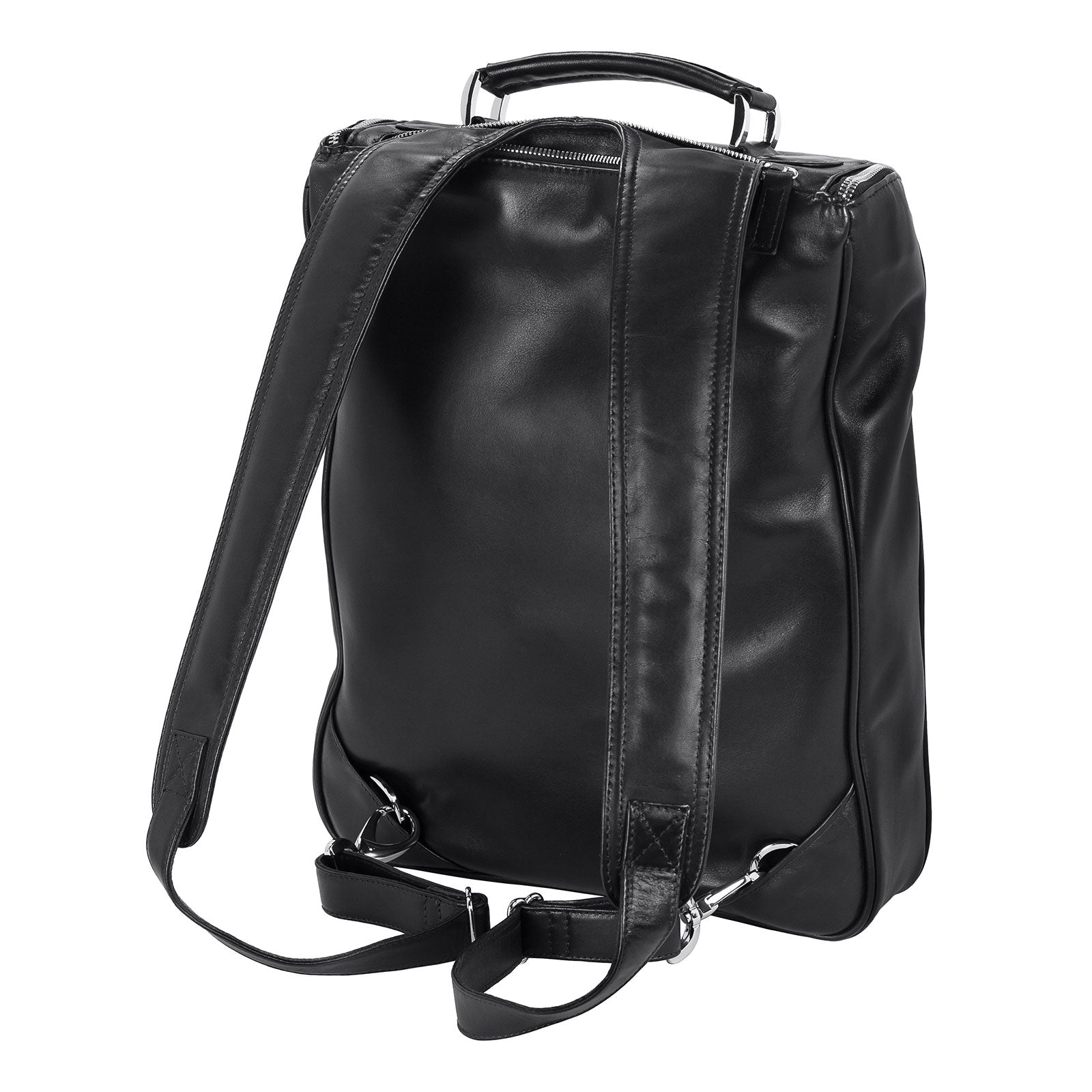 black calf leather backpack Medium Laptop Backpack