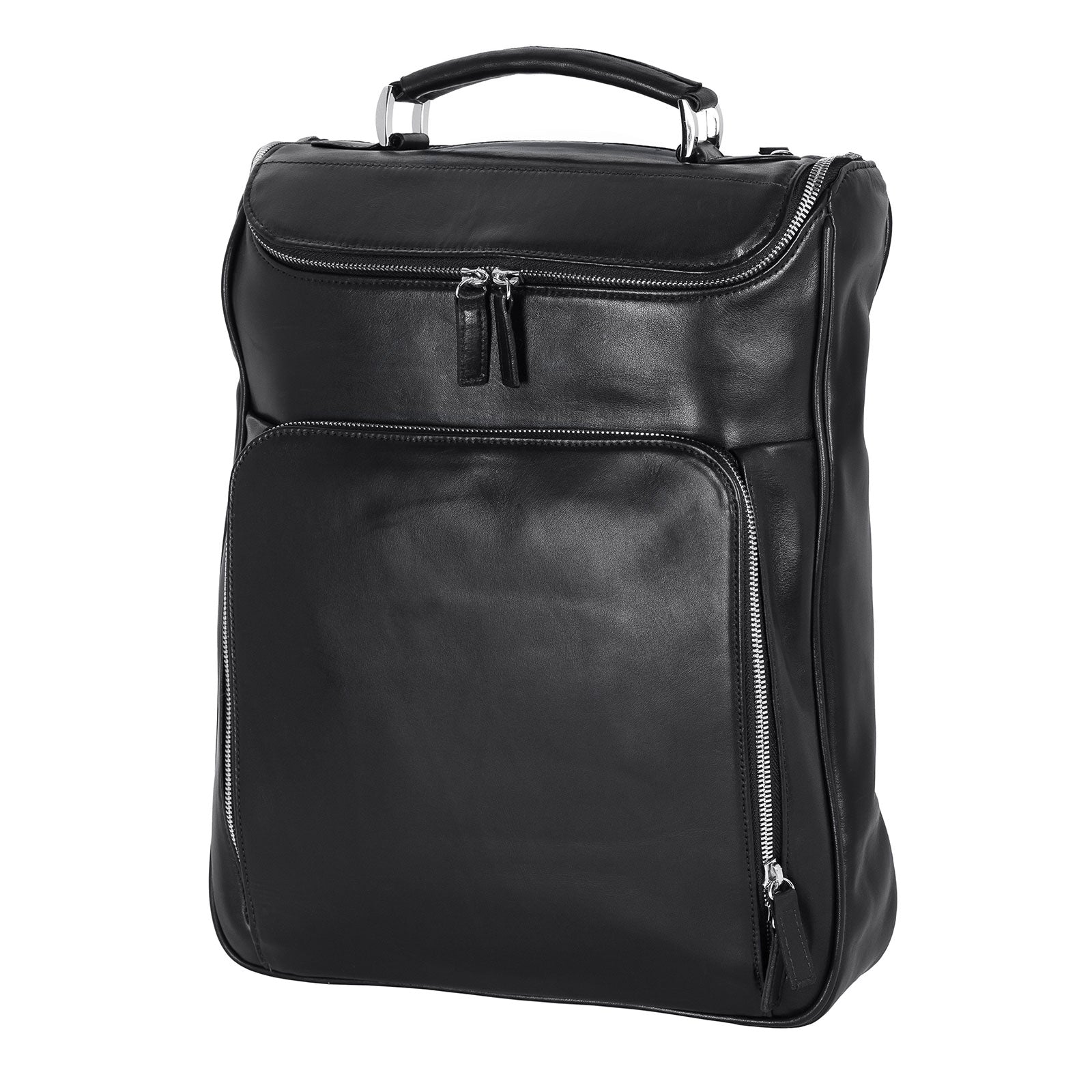 Medium Laptop Backpack 15"/16" - Black Calf Skin