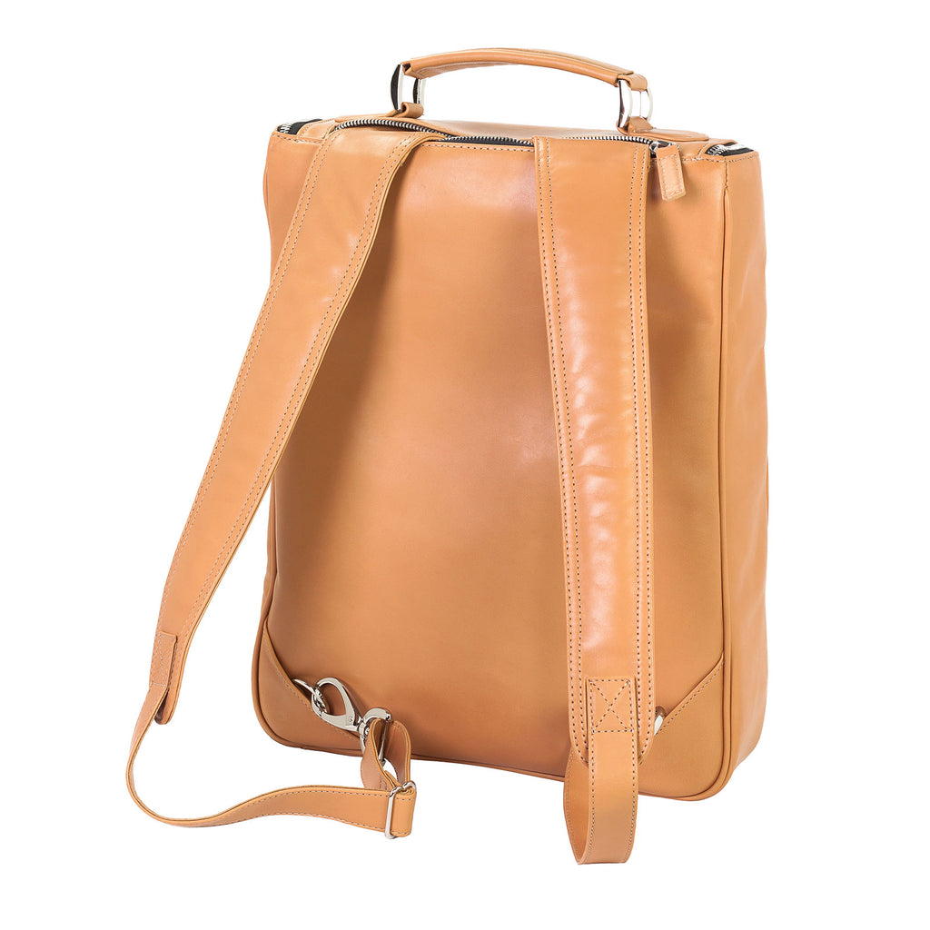 Medium Laptop Backpack - Tan Calf Skin