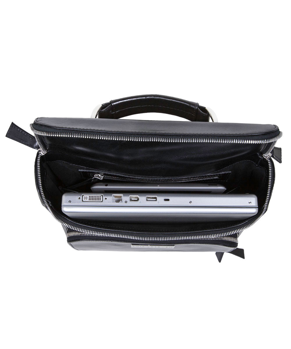 Medium Laptop Backpack - Black Calf Skin