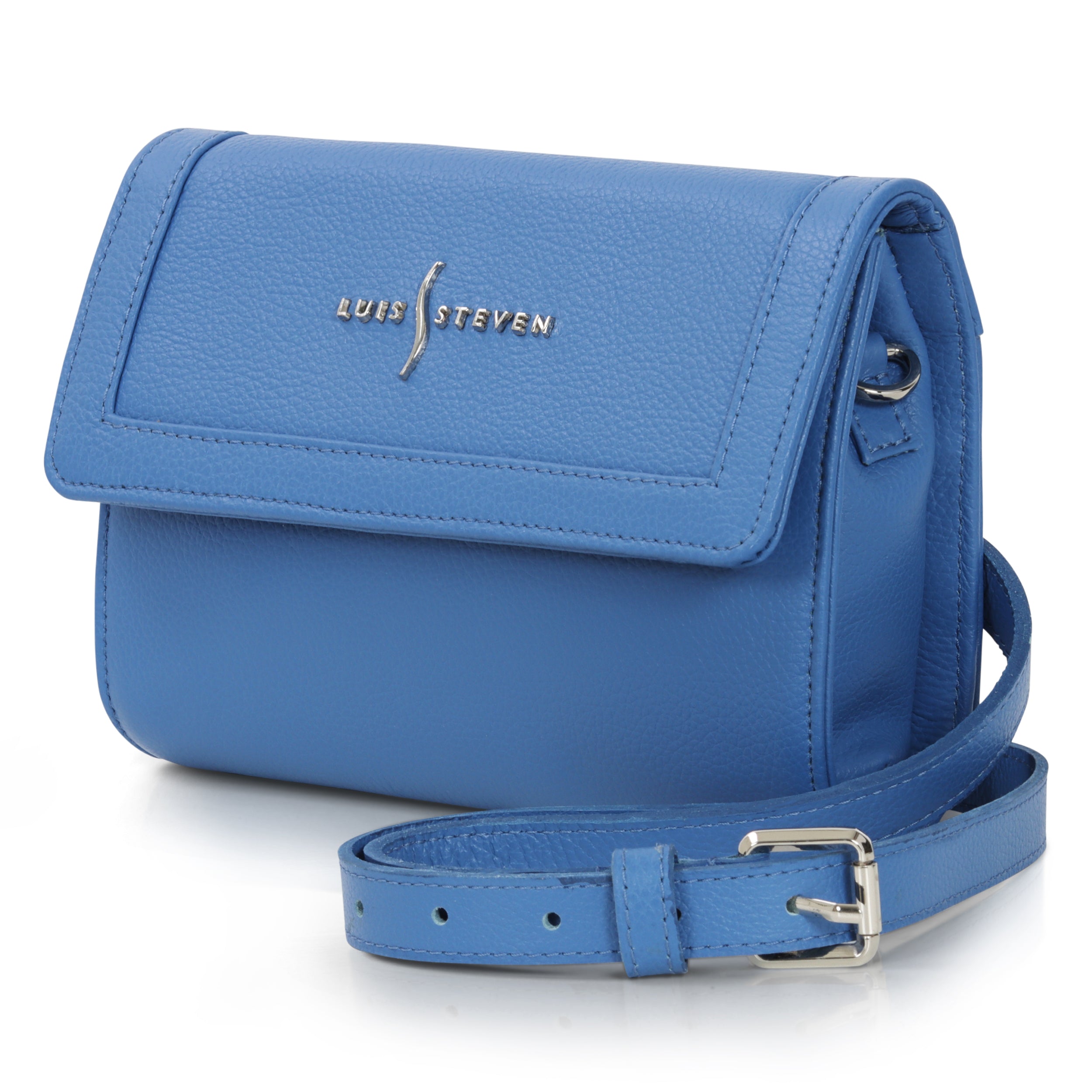 Charley Belt Bag Crossbody Blue Pebble